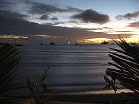 IMG_0899 Dusk, and the cruise ship is backing out to depart.