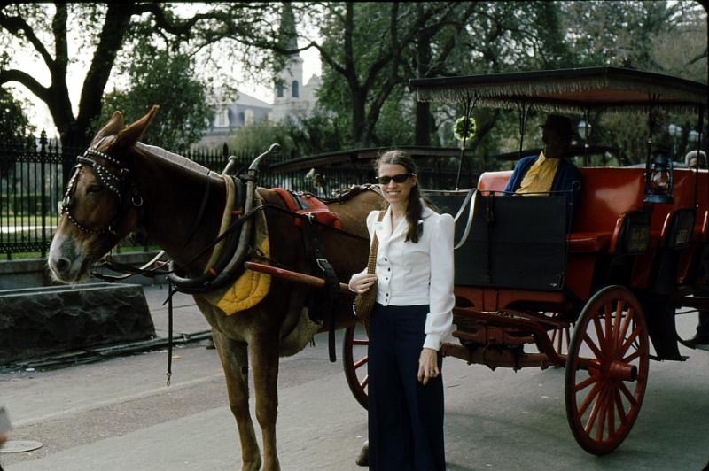 quarter_Ruth-39 We took this carriage for a tour.  I was explaining the sights to Ruth. (I had lived in New Orleans for some teenage years with my aunt 