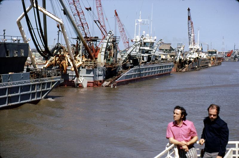 river-19 The edge of the delta is oil-rig territory.