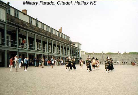 3-citadelparade The Citadel in Halifax, Nova Scotia quartered British troops until the mid-twentieth century. It is maintained as if it were a colonial-period garrison.