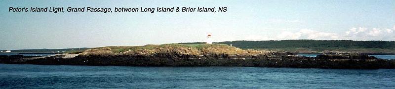 4-petersislandlight Brier Island, Nova Scotia: Brier Island is the end of the island chain extending from Digby Neck through Long Island, and the most southeastern point in Nova Scotia. It has one town, Westport, and three lighthouses. Long Island is famed for its lighthouses and is a sanctuary for seabirds and seals.
