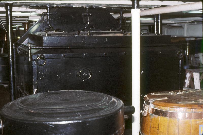 25-galley The galley stove, and container barrels