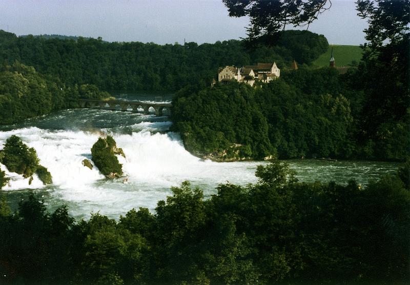 x01 Overview of the Rheinfall, taken from an end of our family's neighborhood.