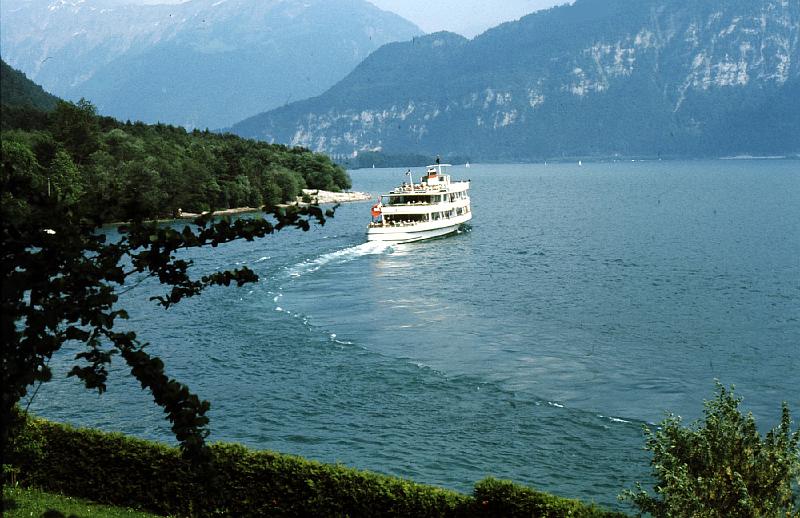 ferry_on_Thunersee This is a postal ferry of the type that we got around on.